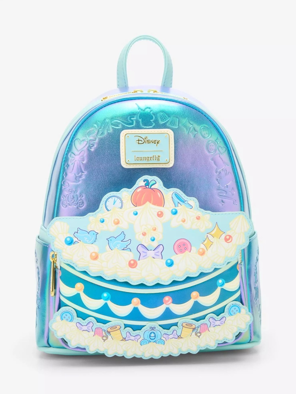 NWT Loungefly Disney Cinderella Cake Iridescent Mini Backpack
